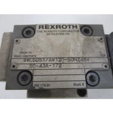 REXROTH 4WE6C51/AW120-60NZ45V SOLENOID VALVE *USED*