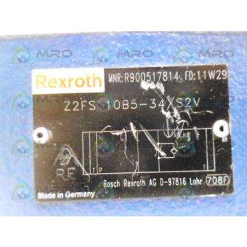 REXROTH Z2FS10B5-34/S2V DOUBLE THROTTLE CHECK VALVE *NEW NO BOX*