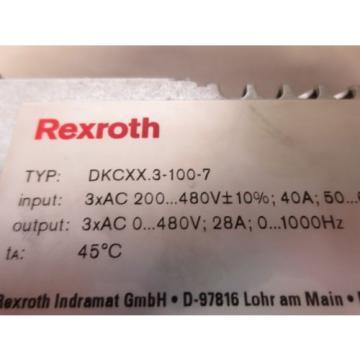 REXROTH / INDRAMAT DXCXX3-100-7 ECO DRIVE SERVO DRIVE - USED - DKC06.3-100-7-FW