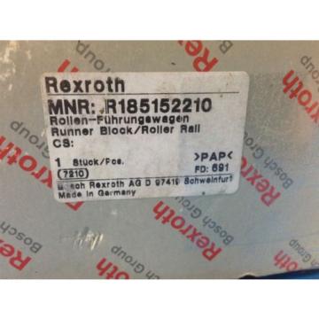NEW BOSCH REXROTH R185152210 RUNNER BLOCK &amp; ROLLER RAIL 7210 (U4)