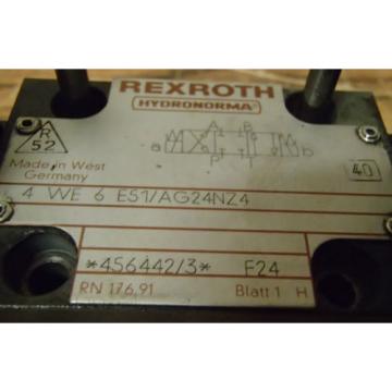 Rexroth Directional Control Valve 4-WE-6-E51/AG24NZ4_4WE6E51AG24NZ4_456442/3 F24