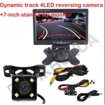 7inch TFT AV Monitor + 4 LED Car Dynamic Track Rear View Reverse CCD Camera