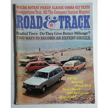 ROAD &amp; TRACK CAR MAGAZINE 1974 JULY VW 412 VOLVO 145 MAZDA RX4 TOYOTA MARK II