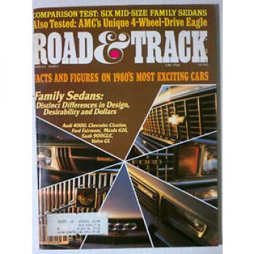 ROAD &amp; TRACK VINTAGE CAR MAGAZINE 1980 MARCH SAAB VOLVO AUDI MAZDA FIRD CHEVY