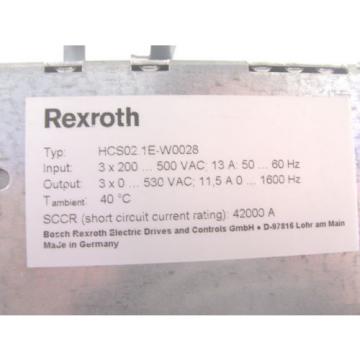 *NEW* REXROTH SERVO DRIVE  HCS02.1E-W0028-A-03-NNNN  HCS02.1E   60 Day Warranty!