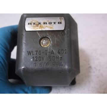 REXROTH WL70-0-A-402 SOLENOID VALVE *USED*