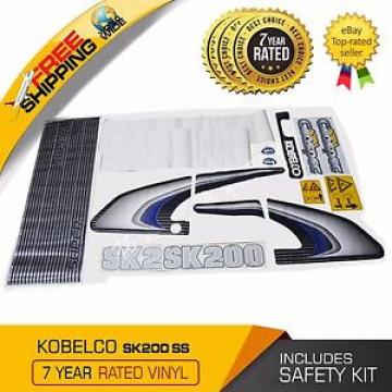 KOBELCO SK200 Super Series Decal Set SK Excavator Stickers Kit + Safety Stickers