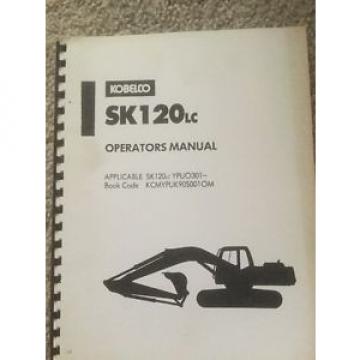 Kobelco SK 120 LC Operators Manual