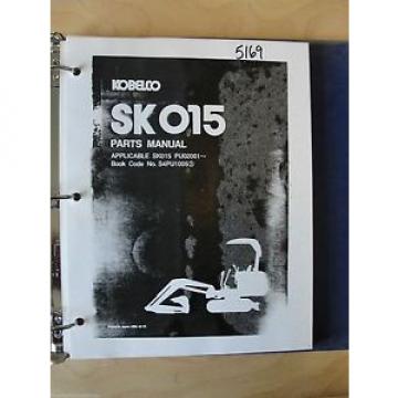 Kobelco Excavator SK015 parts manual book catalog S4PU1005