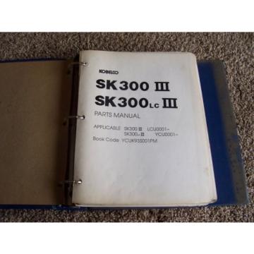 Kobelco SK300 III SK300LC III Excavator Factory Original Parts Catalog Manual