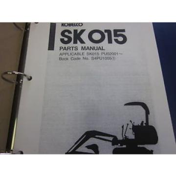 Kobelco SK015 Mini Excavator Parts Catalog