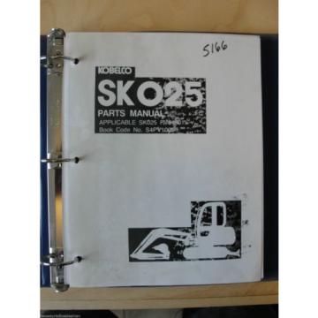 Kobelco Excavator SK025 Parts Manual S4PV1005 Ser: PV04301 Up