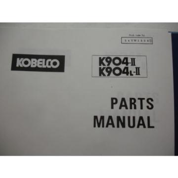 Kobelco K904 904 K905 Isuzu Engine Excavator SHOP MANUAL PARTS Catalog Service