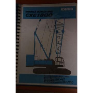 Kobelco CKE1800 Information Manual