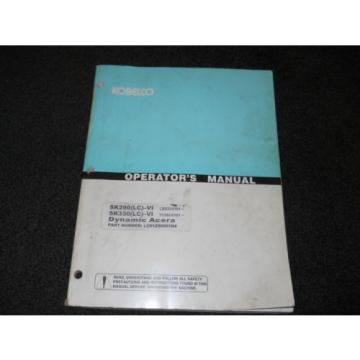 Kobelco SK290(LC)-VI SK330(LC)-VI Operators Manual