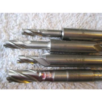 Lot of 11 Double End Mills. Kobelco. 1/16&#034;, 1/4&#034;, 3/8&#034;, and 1/2&#034;. Four Flute