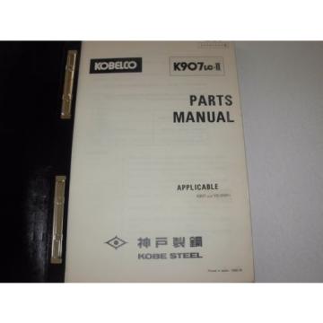 Kobelco K907LC-ll Excavator Parts Manual , s/n YQ0101 - up