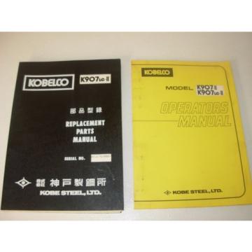 Kobelco K907LC-ll Excavator Parts &amp; Operator`s  Manuals, s/n YQ-0565 - up