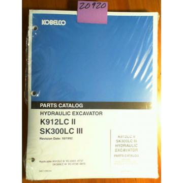 Kobelco K912LC II YC-0301-0737 SK300LC III YC-0738-0815 Excavator Parts Manual