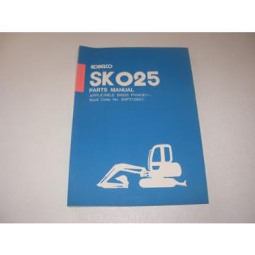 Kobelco SK025 Excavator Parts Manual , s/n PV04301 - up