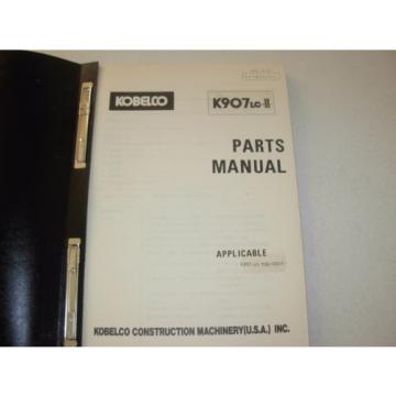 Kobelco K907LC-ll Excavator Parts Manual , s/n YQU-0001 - up