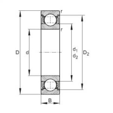 FAG ntn flange bearing dimensions Deep groove ball bearings - 61901-2Z