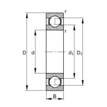 FAG equivalent skf numbor for bearing 1548817 Deep groove ball bearings - 6209