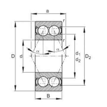 FAG cad skf ball bearing Angular contact ball bearings - 30/6-B-2RSR-TVH