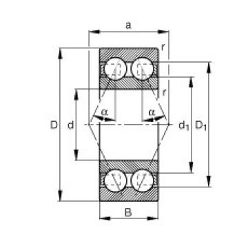 FAG rolamento f6982 Angular contact ball bearings - 3305-BD-XL-TVH