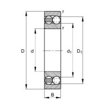 FAG 7218 b mp fag angular contact bearing 90x160x30 Self-aligning ball bearings - 1318-M