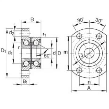 FAG low noise bearing nsk Angular contact ball bearing units - ZKLFA1563-2Z