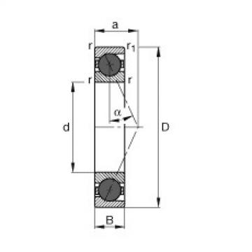angular contact ball bearing installation HCB7010-E-T-P4S FAG