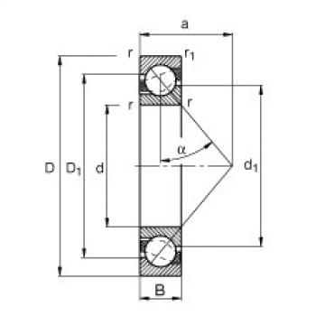 FAG bearing size chart nsk Angular contact ball bearings - 71812-B-TVH