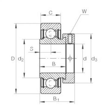 FAG equivalent skf numbor for bearing 1548817 Radial insert ball bearings - RAE25-XL-NPP-FA106