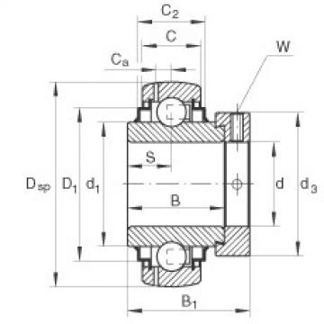 FAG ntn flange bearing dimensions Radial insert ball bearings - GE55-XL-KRR-B