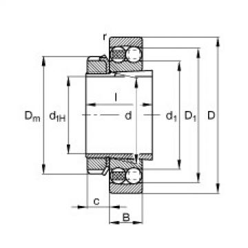 FAG equivalent skf numbor for bearing 1548817 Self-aligning ball bearings - 1307-K-TVH-C3 + H307
