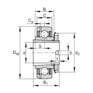 FAG bearing ntn 912a Radial insert ball bearings - GSH25-XL-2RSR-B