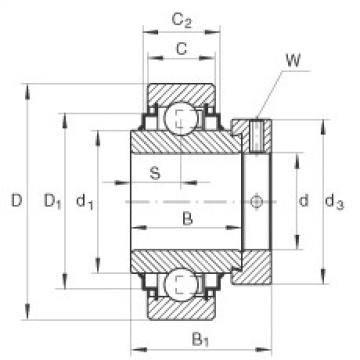 FAG nsk slewing bearing Radial insert ball bearings - E20-XL-KRR
