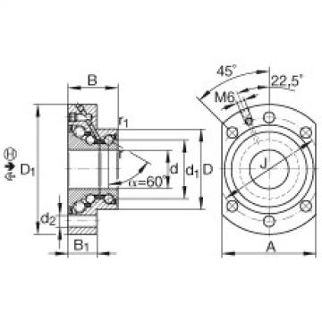 FAG cad skf ball bearing Angular contact ball bearing units - DKLFA2590-2RS