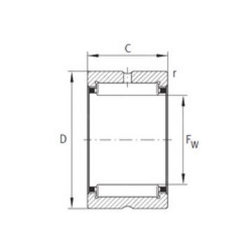 needle roller bearing sleeve NK40/20-TN-XL INA