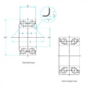 angular contact ball bearing installation AU1006-1LX2L/L588 NTN