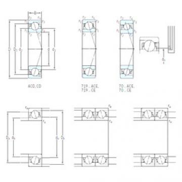 angular contact thrust bearings 71814 ACD/P4 SKF