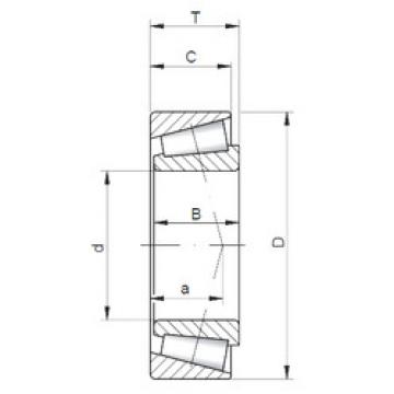 tapered roller dimensions bearings 570/563 ISO