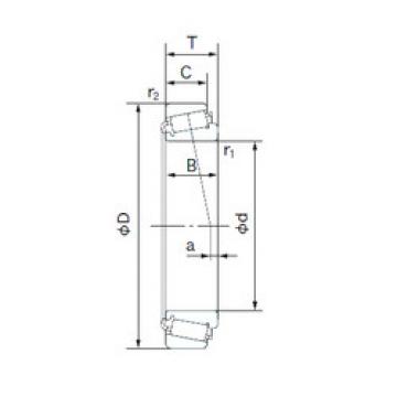 tapered roller dimensions bearings 33262/33462 NACHI