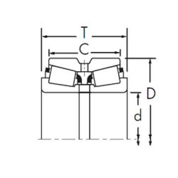 tapered roller dimensions bearings 444/432D Timken