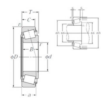 tapered roller dimensions bearings 33212U NTN