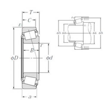 tapered roller dimensions bearings 4T-H414249/H414210 NTN