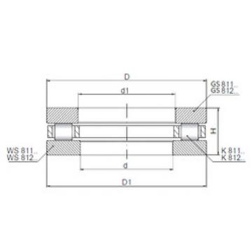 thrust ball images bearings 81112 ISO