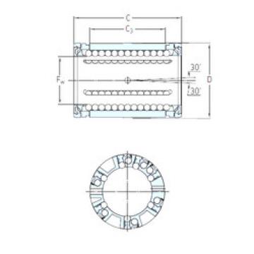 linear bearing shaft LBCD 16 A-2LS SKF