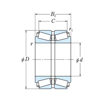 DOUBLE ROW TAPERED ROLLER BEARINGS NSK 206KBE2801+L